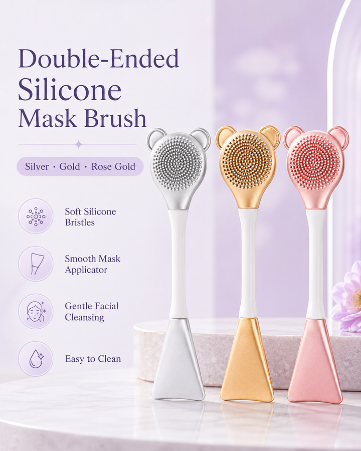 Double Ended Silicone Face Mask Brush