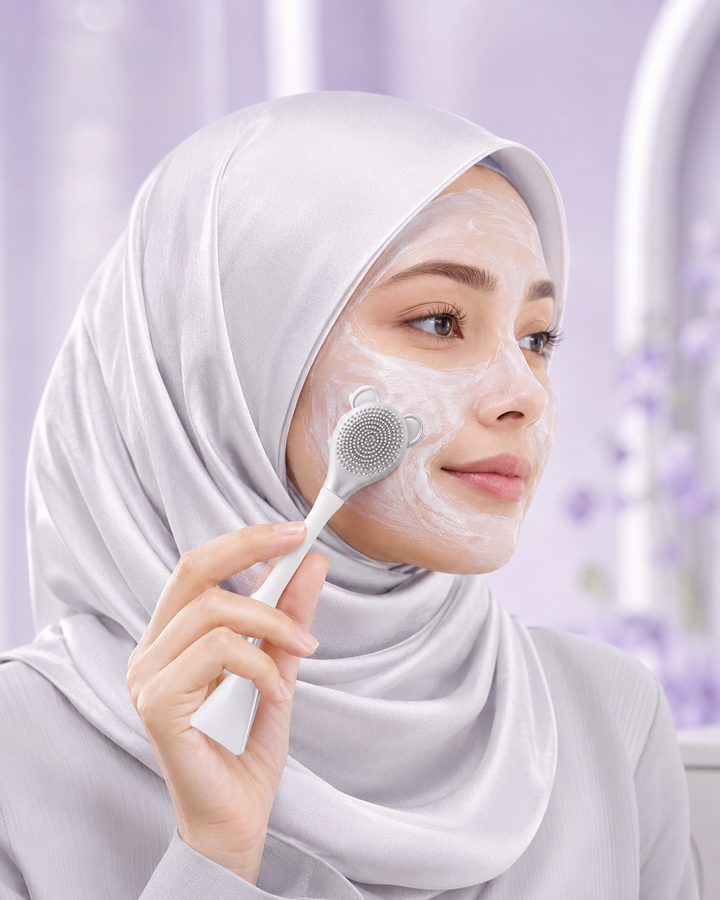 Double Ended Silicone Face Mask Brush