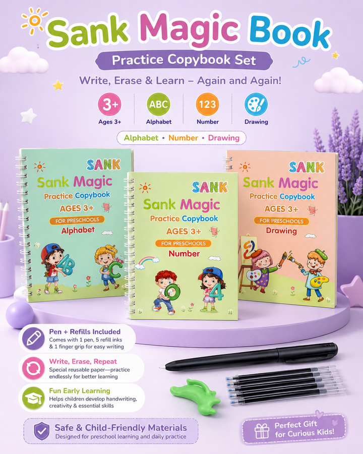 Sank Magic Book Fun Learning Copybooks for Preschool Kids