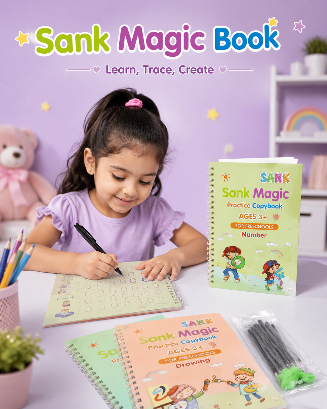 Sank Magic Book Fun Learning Copybooks for Preschool Kids