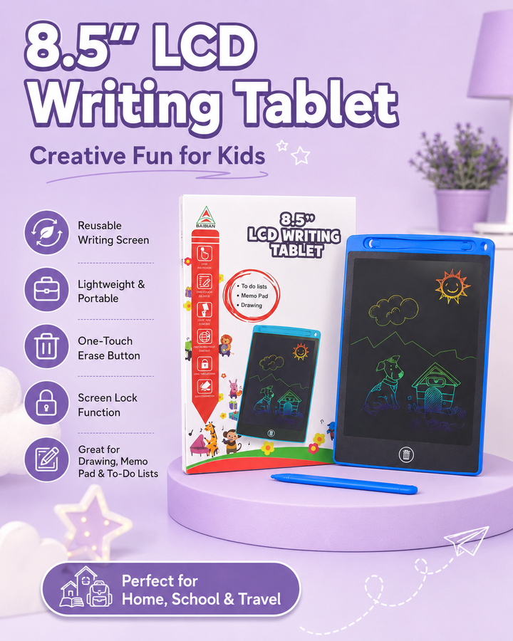 8.5 inch LCD Writing Tablet for Kids Reusable Drawing Pad with Stylus