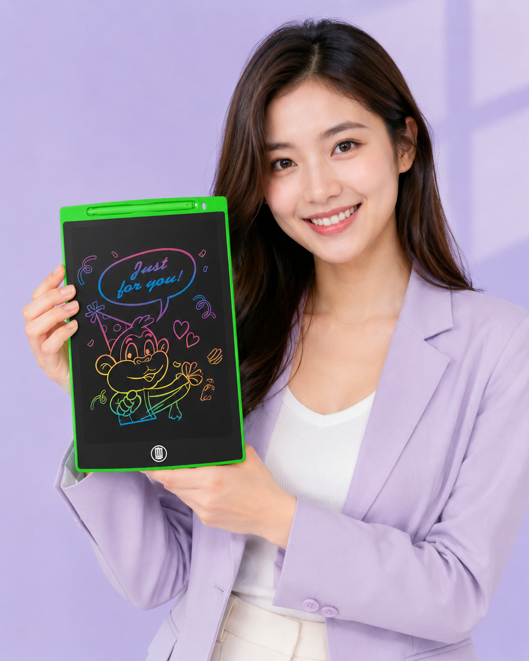 10 Inch LCD Writing Tablet for Kids Colorful Reusable Drawing Pad