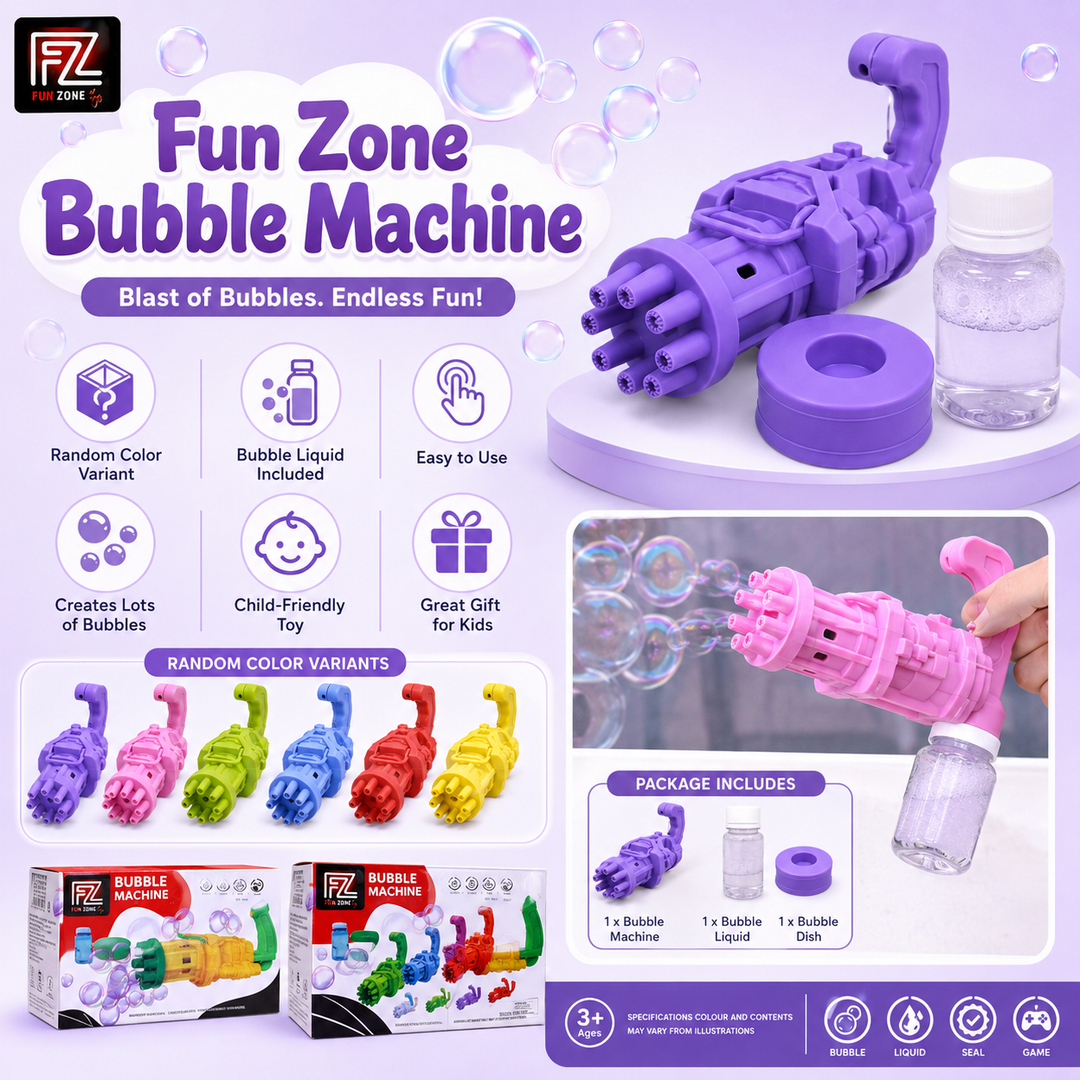 Fun Zone Bubble Machine for Kids