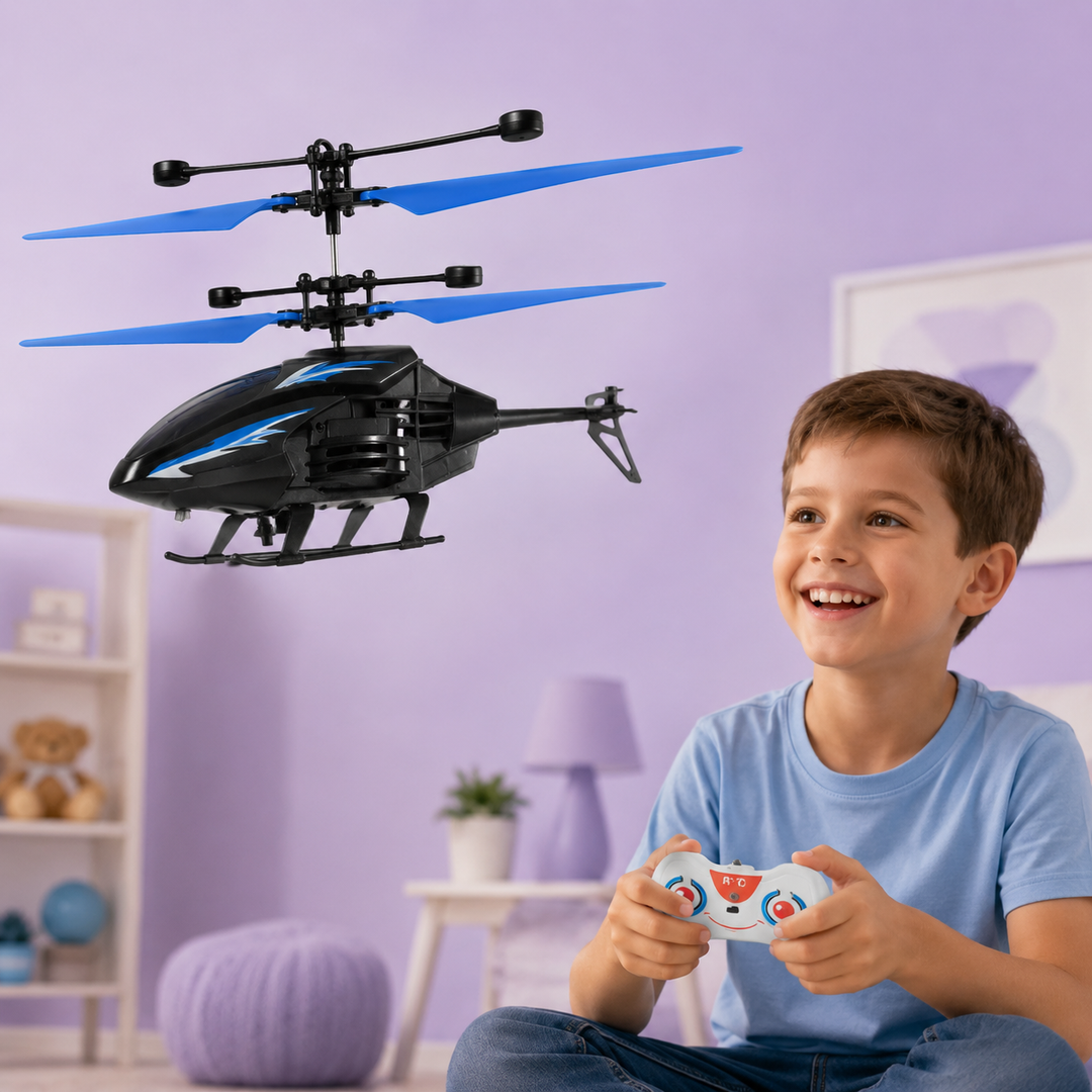 RC Helicopter with Dual Rotor  IR Remote Controlled Drone for Kids