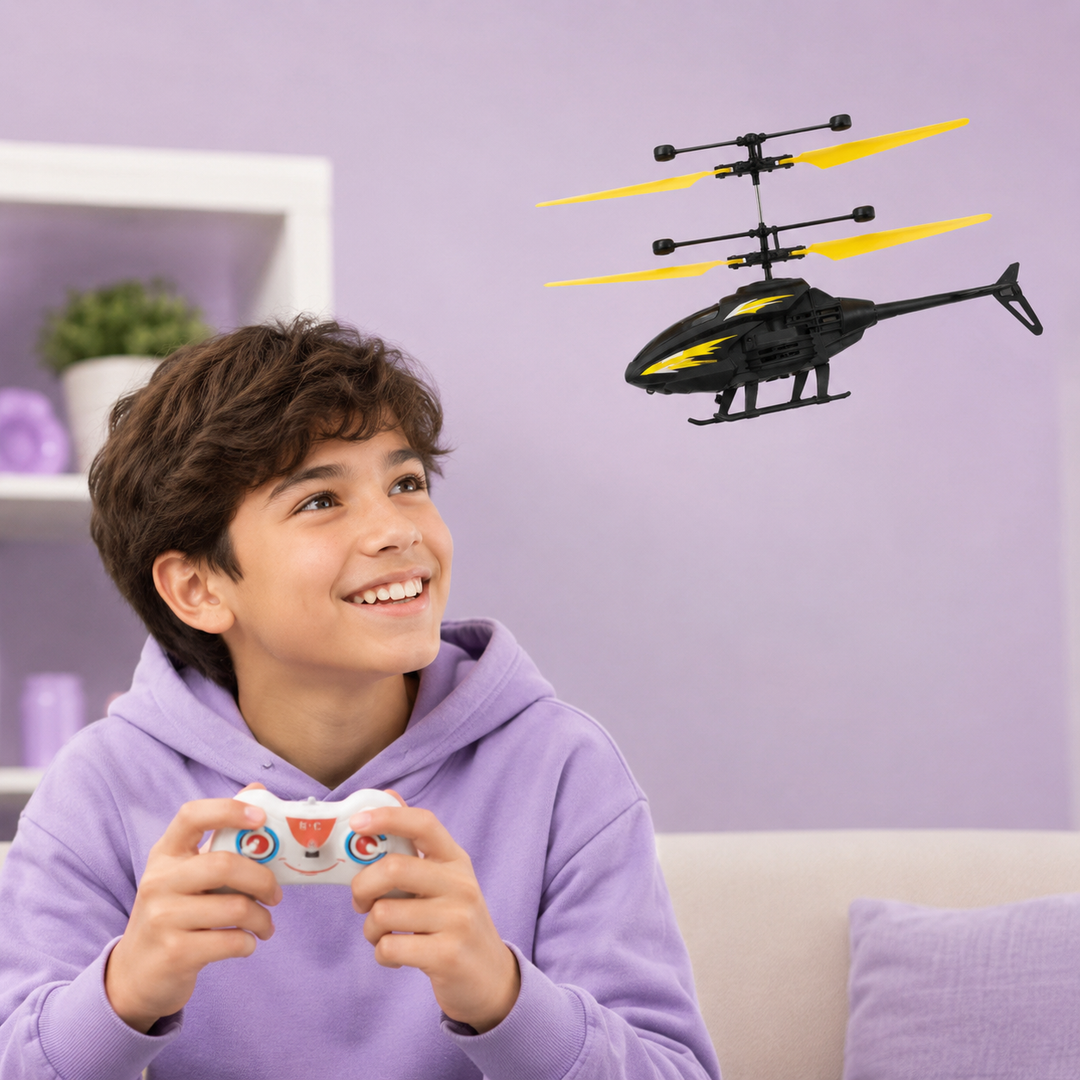 RC Helicopter with Dual Rotor  IR Remote Controlled Drone for Kids