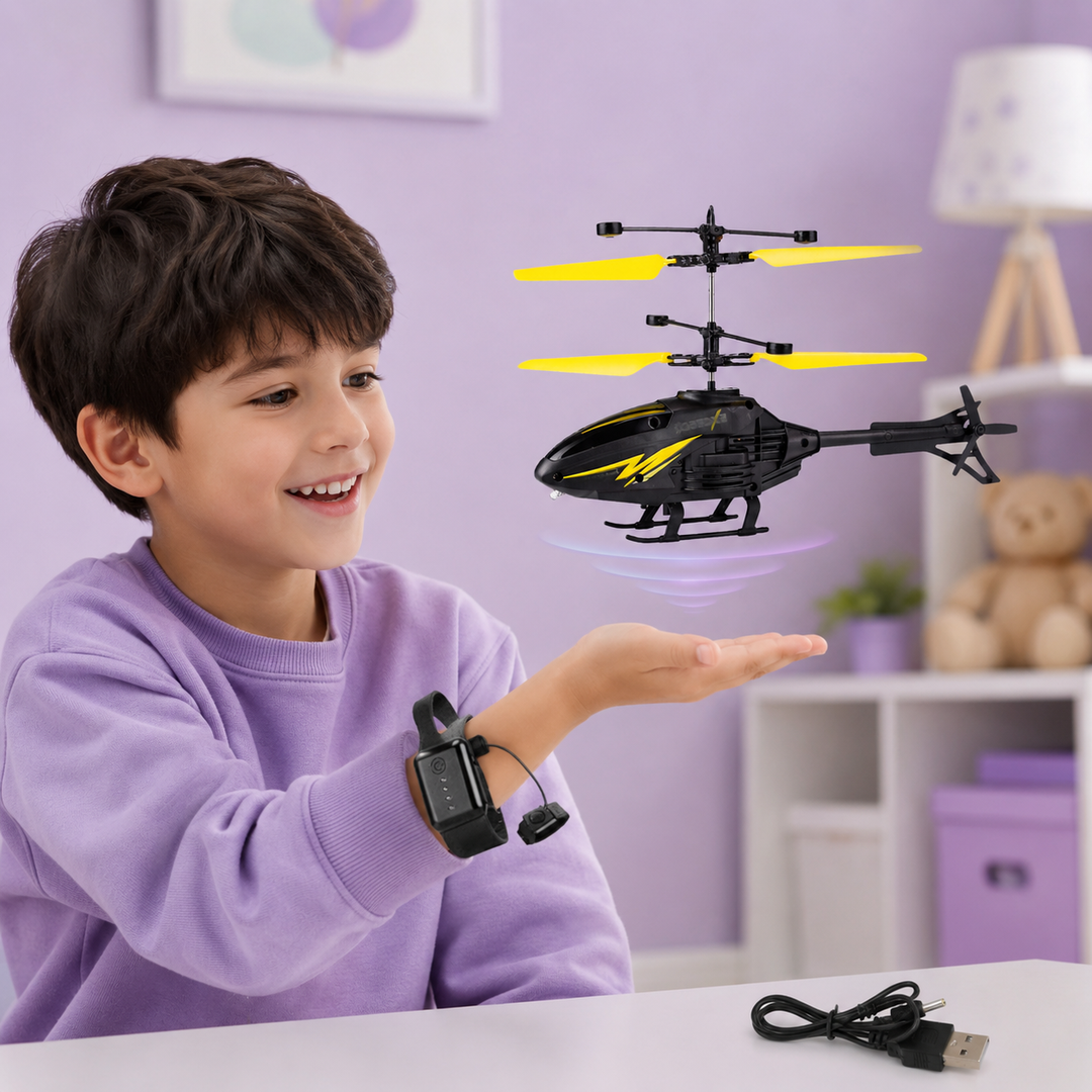 Gesture Sensing Hand Band RC Helicopter for Kids