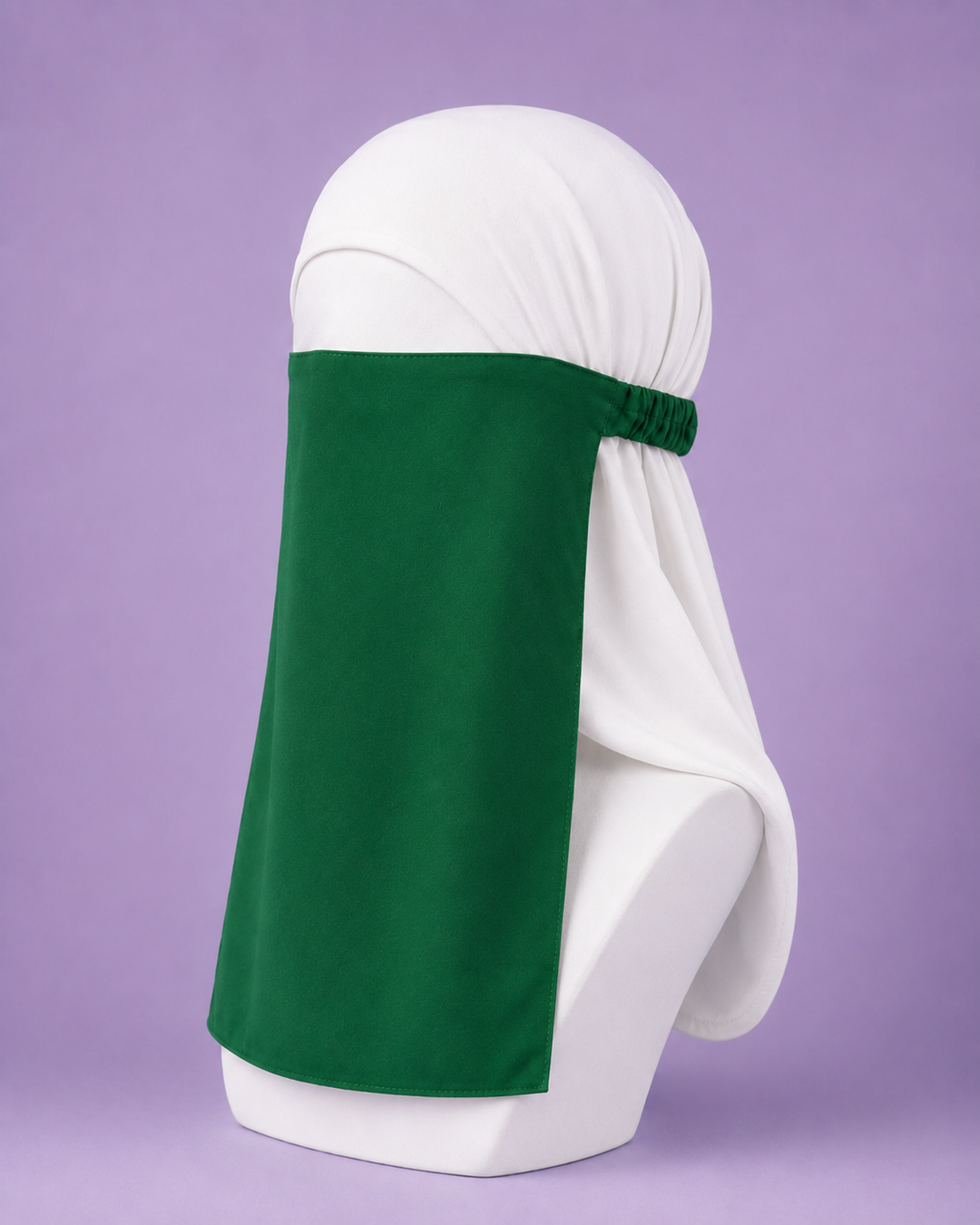 Green  Niqabi  Elegant Breathable Modest Face Veil for Women