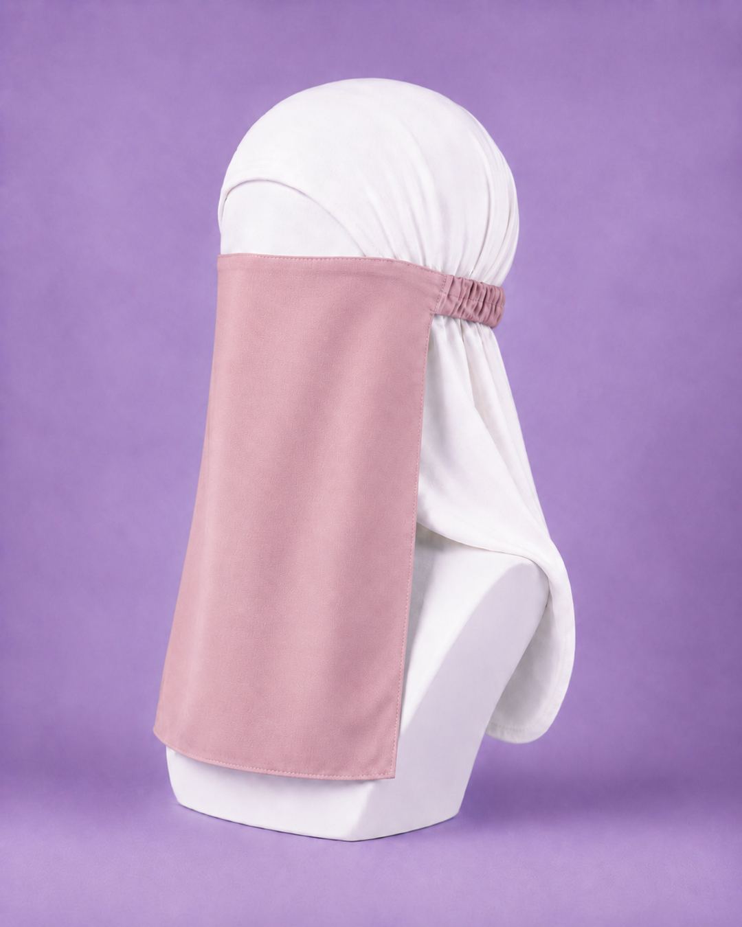 Pink Niqabi  Elegant Breathable Modest Face Veil for Women