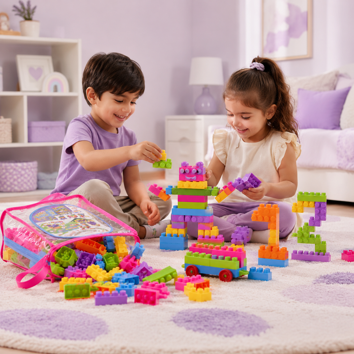 226 Pcs Kids Building Blocks Set Construction Toy with Storage Bag