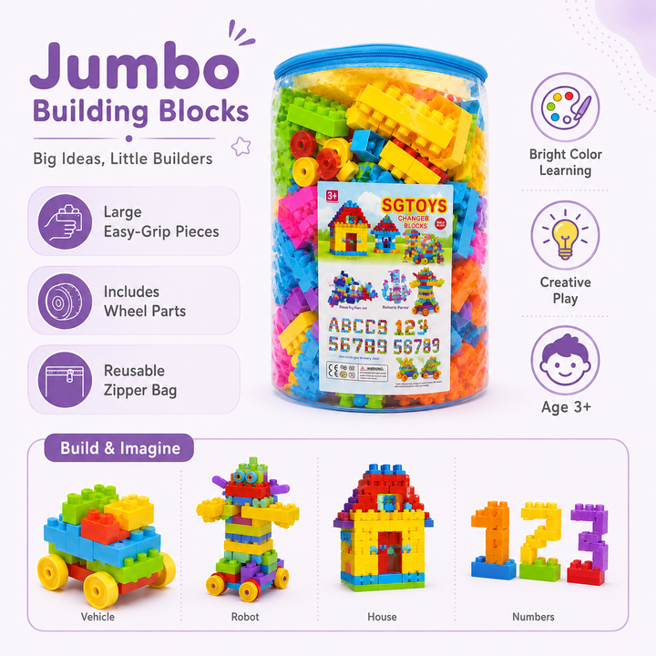 504 Pcs Kids Building Blocks Set – Creative Educational Toy