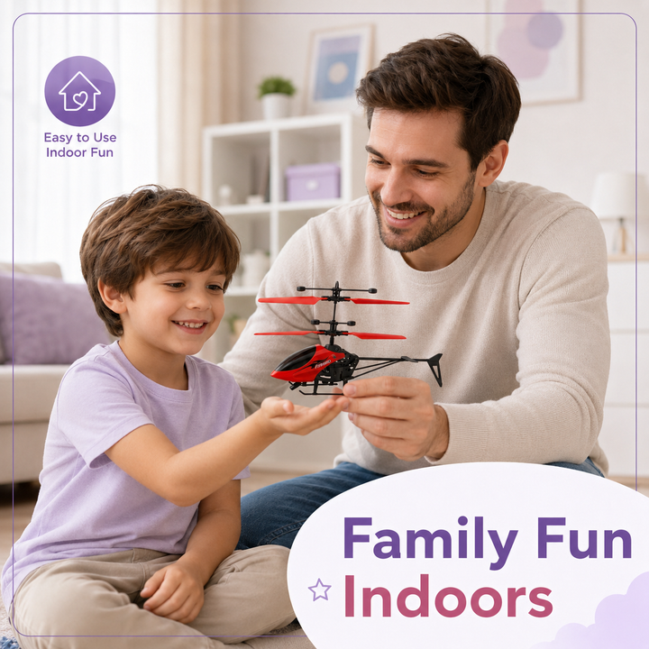 Flying Helicopter Toy USB Rechargeable Hand Sensor Aircraft for Kids &amp; Teens