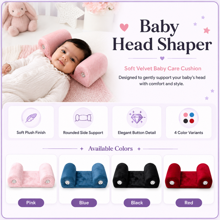 Wood based Soft Velvet Baby Head Support Pillow