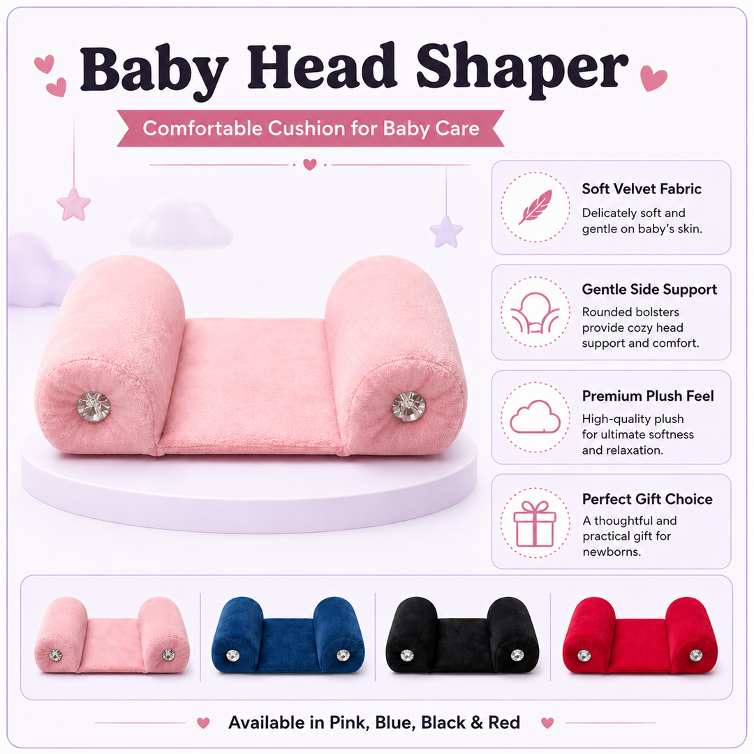 Wood based Soft Velvet Baby Head Support Pillow