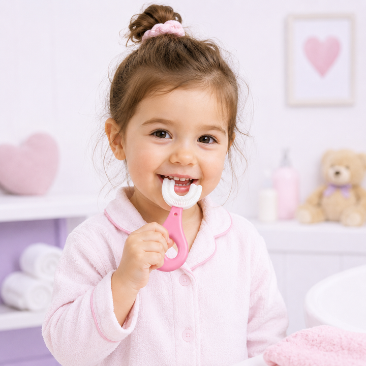 Kids U-Shaped 360° Toothbrush  Soft Silicone Training Brush