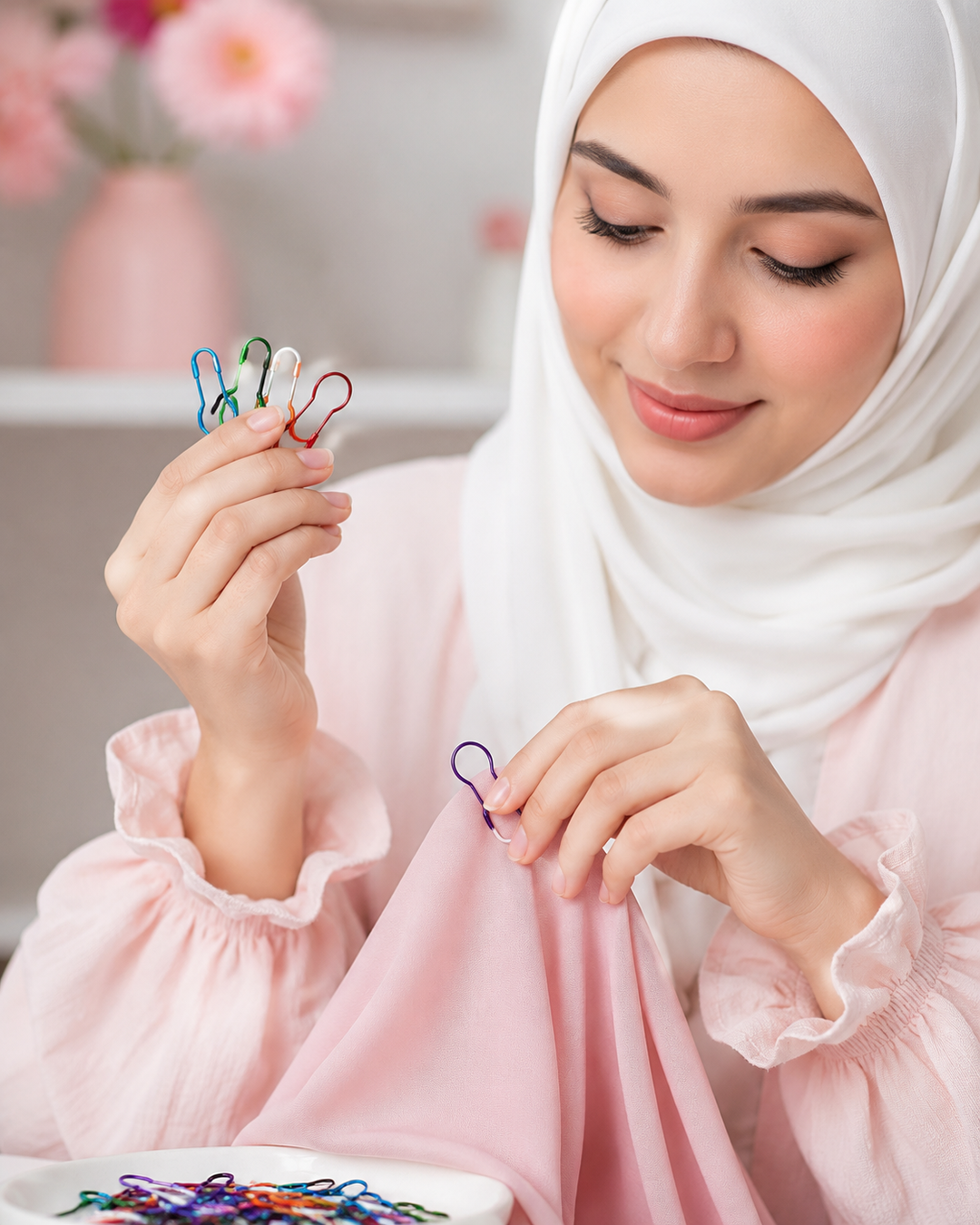 Assorted Color Bulb Safety Pins