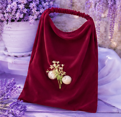 Maroon Niqabi  Elegant Breathable Modest Face Veil for Women