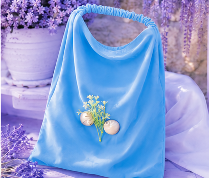 Sky Blue Niqabi  Elegant Breathable Modest Face Veil for Women