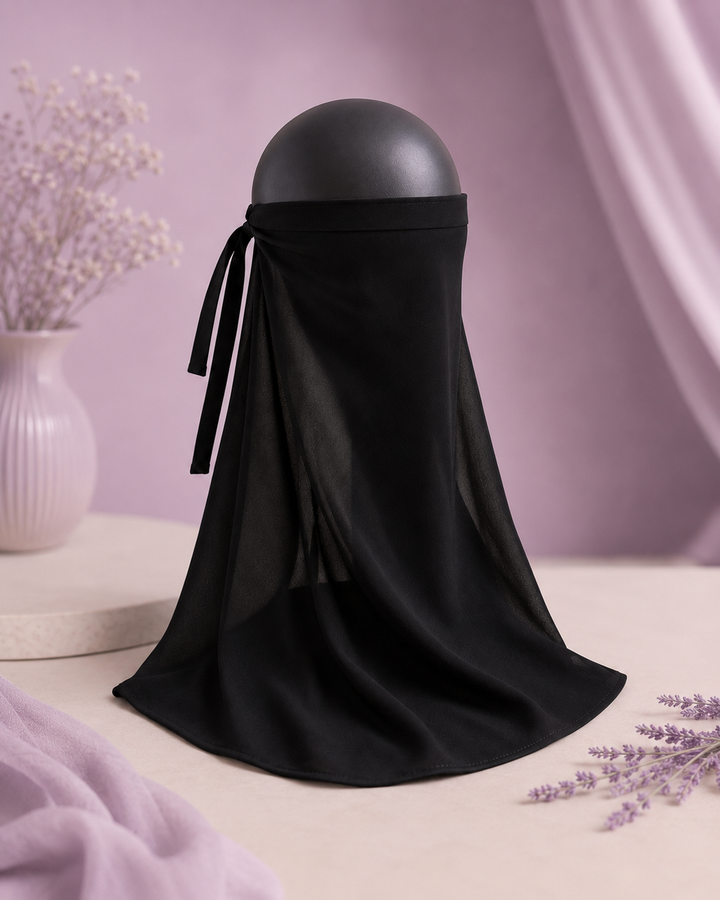 Soft Tie Niqab  Comfortable Modest Face Veil for Women