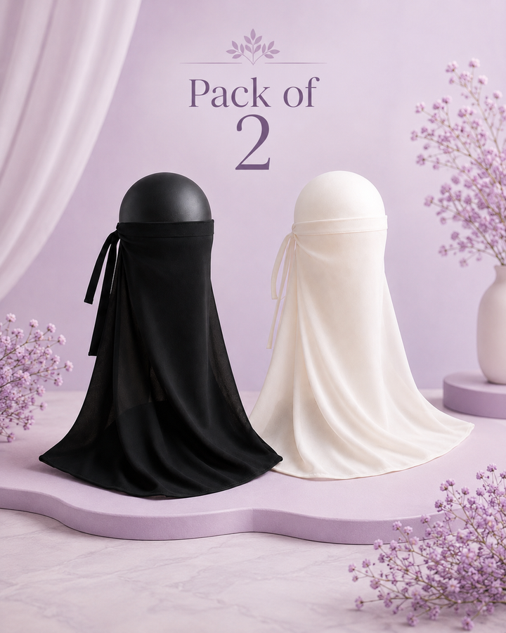 Soft Tie Niqab  Comfortable Modest Face Veil for Women
