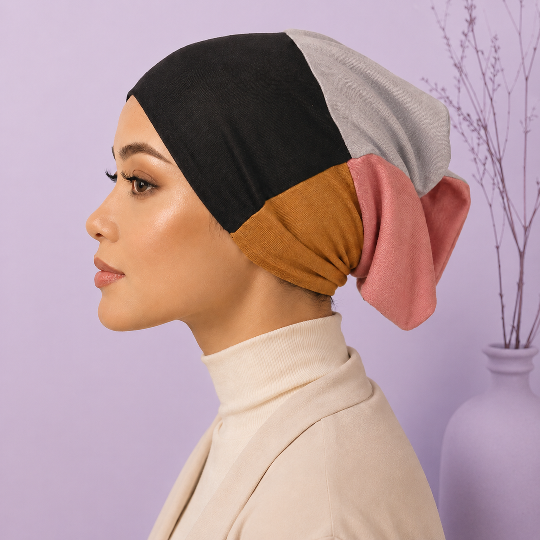 4 in 1 Hijab Cap Set for Women  Cotton Net &amp; Multi-Style Undercap for Modest Wear