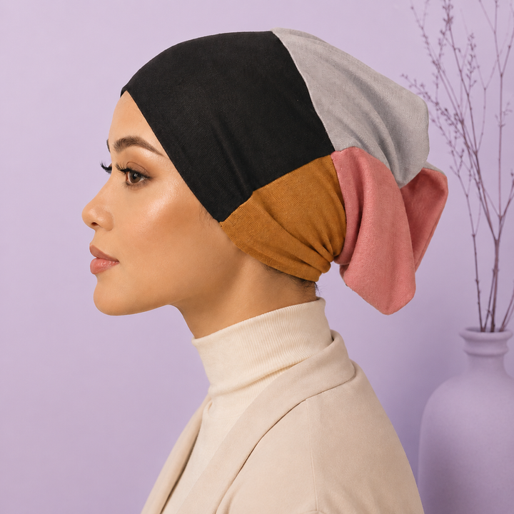 4 in 1 Hijab Cap Set for Women  Cotton Net &amp; Multi-Style Undercap for Modest Wear