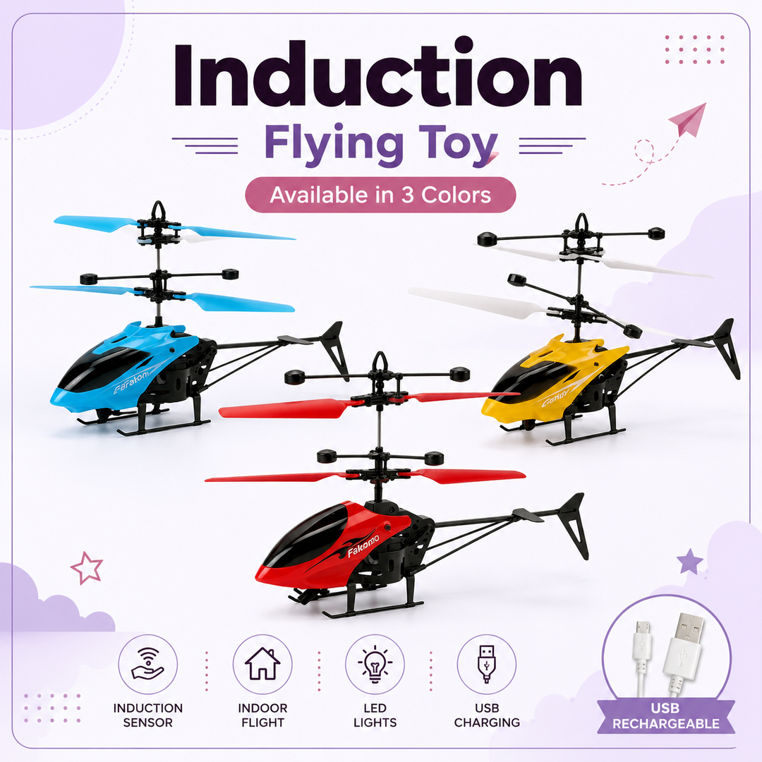 Flying Helicopter Toy USB Rechargeable Hand Sensor Aircraft for Kids &amp; Teens