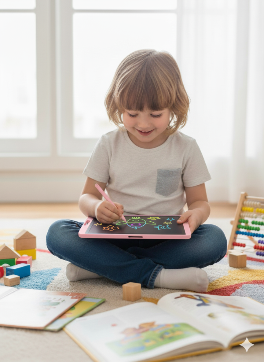 Kids LCD Writing Tablet - Reusable Doodle Pad, Digital Drawing Board, 6.5/8.5/10/12 Inch, Touch Erase, Eco-Friendly Learning & Writing Board, Portable & Lightweight, Fun & Educational Toy, Perfect Gift for Toddlers