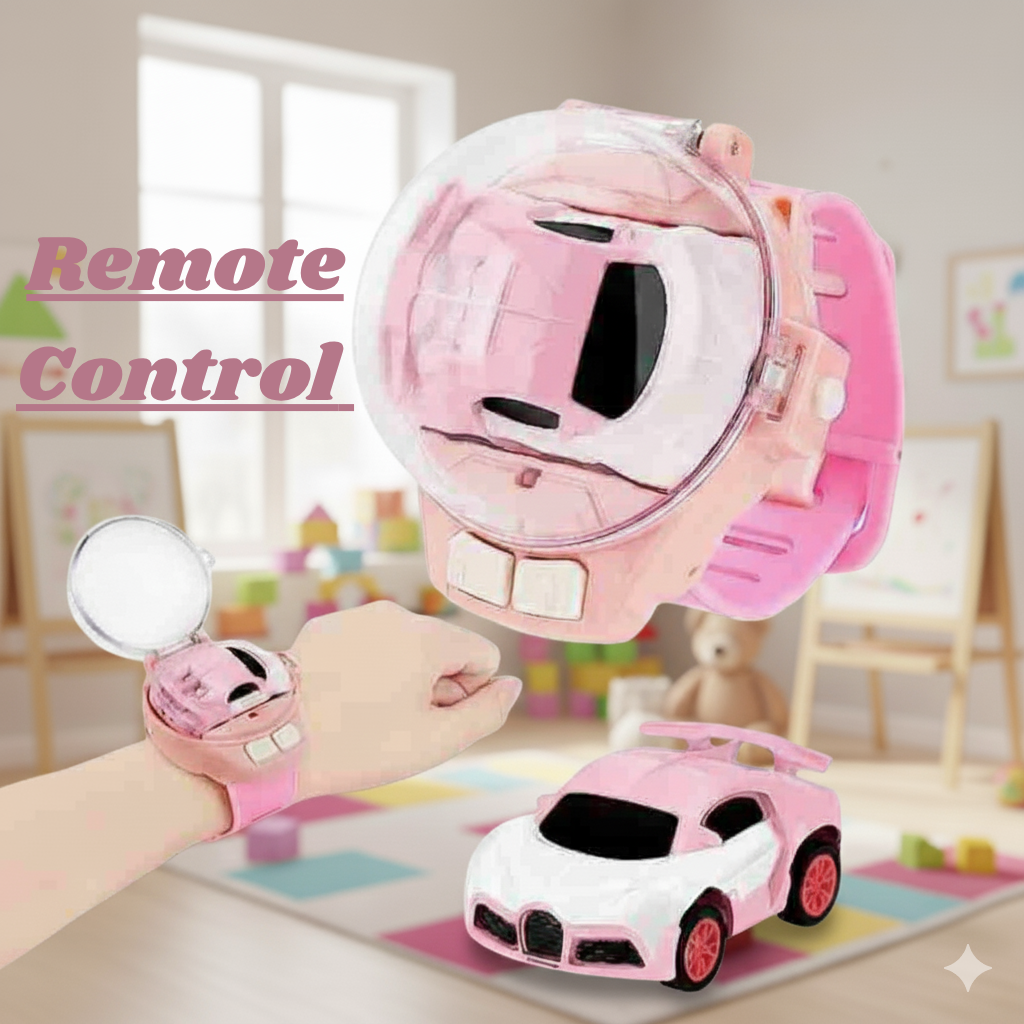 RC Watch Car Toy – Rechargeable Mini Remote Control Wrist Racing Car – USB Charging, s, Fast Speed, Fun Play for Kids, Boys & Girls – Smart Hand Watch with Car, Best Gift for Kids, Durable & weight – Remote Control Car with Wristband